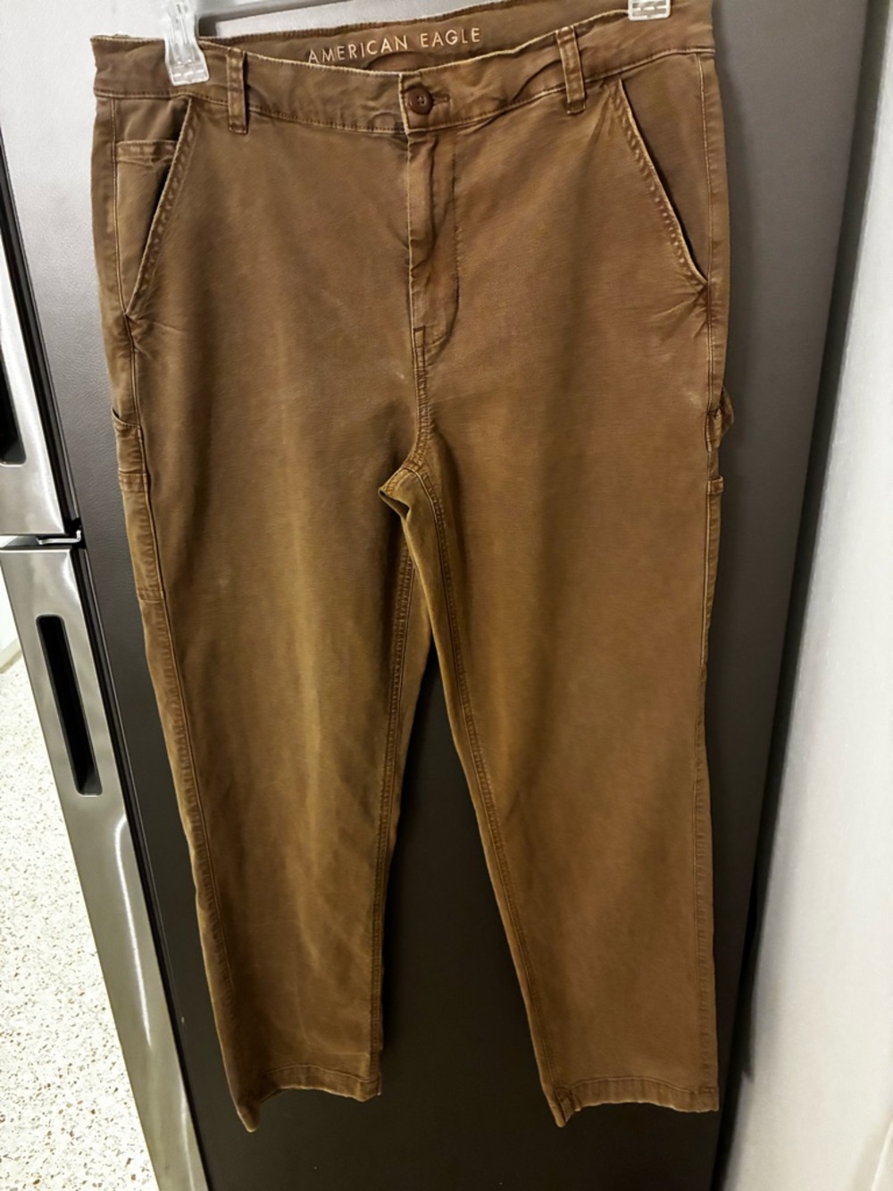 American Eagle Outfitters Carpenter Pants Women 14 Brown Utility Grunge Workwear